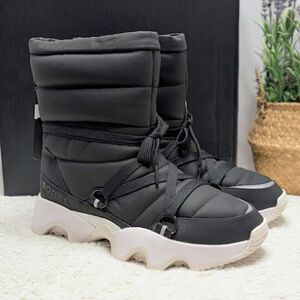 SOREL KINETIC Impact NXT Mid Black Waterproof Insulated Boots Women's 10 NIB